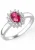 FIRETTI Ring  donkerroze / zilver / wit
