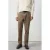 Mango Man corduroy slim fit coated broek – middenbruin