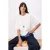TRENDYOLMİLLA Dames Ecru Effen Kort Boxy T-shirts