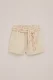 WE Fashion – Meisjes short met embroideries – High waist – Beige – Katoen –