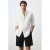 Mango Man linnen regular fit overhemd – wit