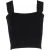 Diane von Furstenberg Cherita gebreide top in zwarte viscose