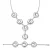 Orphelia Dames 925 Sterling Zilveren Set: Ketting + Armband – Zilver SET-018