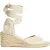 LK Bennett Marianne Peep Espadrilles Ecru