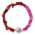 Life of Bulu armband Happy Stone roze/rood