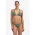 Beachlife strik bikinibroekje met lurex en textuur groen