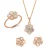 Orphelia ‘Daisy’ Dames 925 Zilveren Set: Ketting + Oorbellen + Ring – Roze SET-7585/RG