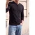 TRENDYOL MAN Heren Zwart Effen Lang Regular fit T-shirts