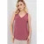 Textuur V-hals Mouwloze Blouse