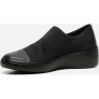 Ecco Ecco Soft 7 Wedge Instappers zwart Textiel