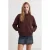 TRENDYOLMİLLA Dames Bruin Effen Lang, Oversized Sweatshirts