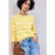 Street One Dames Gestreept sweatshirt in Geel