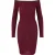 Urban Classics Dames/Dames Glitter Off Shoulder Jurk met Lange Mouwen (Bourgondië)
