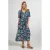 Didi gebloemde maxi jurk blauw