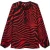 The Kooples Loose Zebra Print Blouse Black – Red
