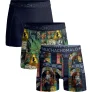 Muchachomalo Jongens 3-pack boxershorts pussboots wizardoz