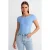 Dames Crop T-shirt Met Vierkante Hals En Uitsnijding