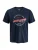 JACK & JONES Shirt  nachtblauw / knalrood / wit
