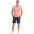 Heren Korte Mouwen Katoenen Polo Shirt met Pocket, Gestreepte Textuur PRI2641