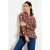 LOLALIZA geruite blouse met pailletten – bruin/roze