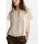 Mango top met stippen – ecru