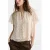 Mango top met stippen – ecru