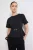 TRENDYOLMİLLA Dames Zwart Effen Kort Peplum Blouses