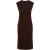 TRENDYOLMİLLA Dames Bruin Effen Midi Mouwloos Shift-model Jurken