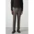 Mango Man slim fit cropped broek met plooien – middenbruin