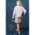 FRNCH katoenen sweater met backprint – grijs