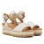 TOMS Diana Canvas Wedge Natuurlijk Dames Sandalen Wit