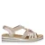Rieker imitatieleren sandalen met sleehak beige