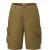 Pretty Green Casual cargoshort voor heren van katoen met verstevigde zijkanten (Kaki Groen)