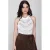 Accentil gestreepte top ecru met glitter