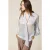 Oltre Georgette Blouse With Ruffle Light Blue