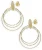 LOTT. GIOIELLI Dames Brushed Round Triple Hoops Glow M, Materiaal: Stainless steel, Kleur: Goudkleurig