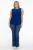 YOEK singlet DOLCE van travelstof blauw