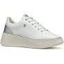 Geox D SUNNETTY Synthetisch Polyurethaan Dames Witte/Zilveren Sneakers
