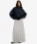 Geweven Gelaagde Maxi Rok White