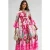 Rimpelige Paisley V-hals Maxi Jurk