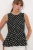 Gestipte Mouwloze Crêpe Blouse