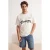 TRENDYOL MAN Heren Ecru Slogan Kort Oversized T-shirts