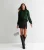 Loosefit blouse met hoge hals en pailletten