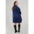 Curviss satijnen blouse – donkerblauw