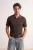 TRENDYOL MAN Heren Bruin Effen Kort Regular fit Poloshirts
