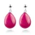 Luxenter oorbellen, 925 sterling zilver, kenitna en roze agaat, gerhodineerd