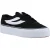 Superga 3041 Revolley Colorblock Platform Leer Dames Zwart/Wit Trainers