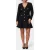 GUESS Sue Frill Ls Minidre Jet Black A996