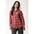 Colourful Rebel aansluitende geruite blouse – rood