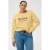 Kaffe Curve sweater Plus Size met borduursels en print – geel